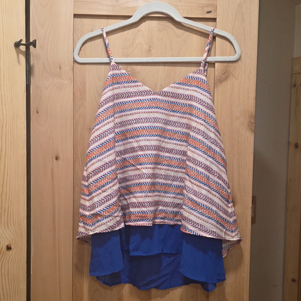 Vintage Bloomingdales Aqua Striped Camisole beachy vibes retro festival indy